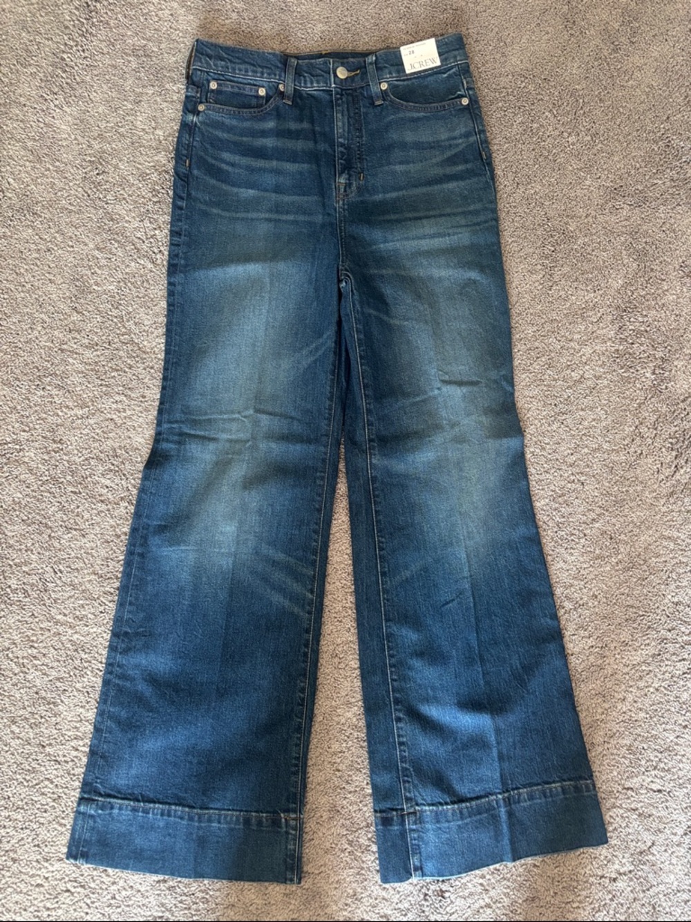 J. Crew Dark Blue Wide Leg Jeans